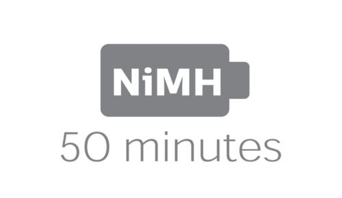 50 Minuten Akkubetrieb nach 1 Stunde Ladezeit