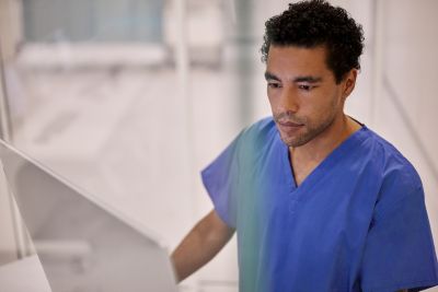 Nurse at work providing patient care
