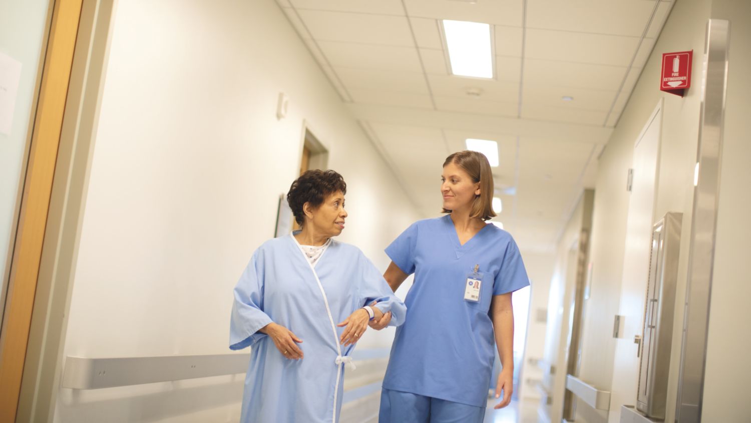 Clinician comforts patient