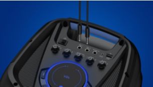 Karaoke mic and guitar inputs with record function