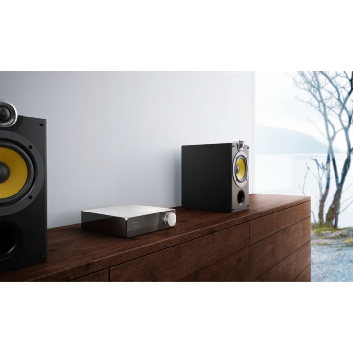 All your music in high fidelity sound. Wirelessly.