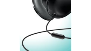 Lytt til musikk uten floker med en ensidig kabel
