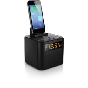 Wake up to FM radio and a smartphone fully charged