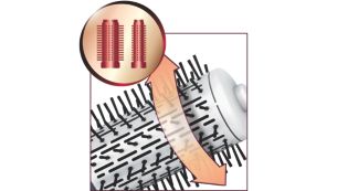 The brush can be rotated in both directions
