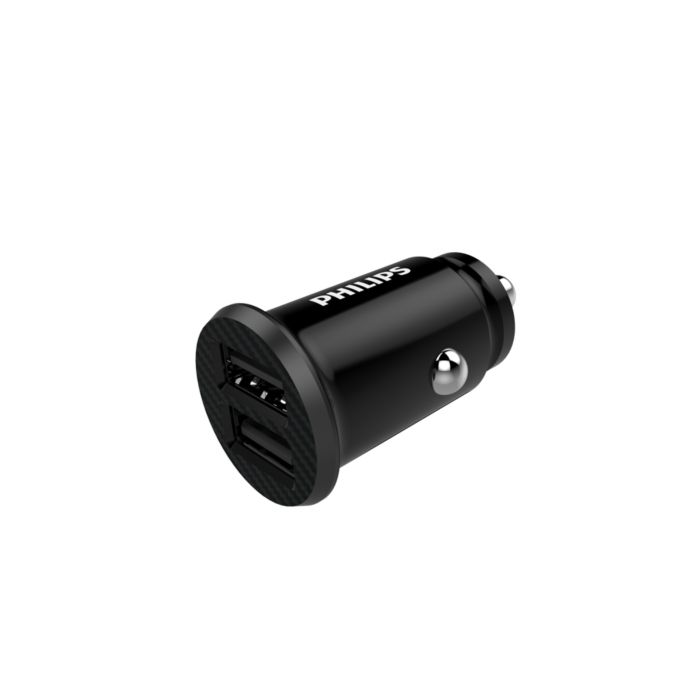 Avtomobilski polnilnik z 2 polnilnima vhodoma USB