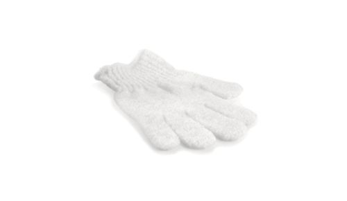 Exfoliation glove reveals softer, smoother skin