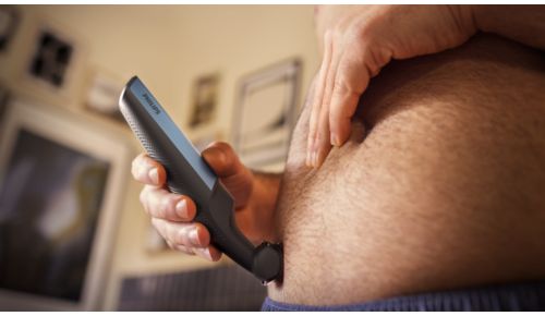 Ergonomisk greb for bedre kontrol over trimning af kropshår