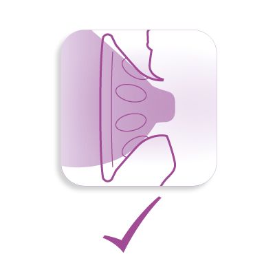 Right fit: The nipple sits comfortably in the cushion funnel