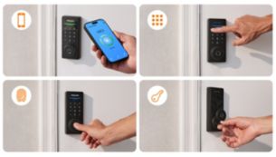 Multiple unlocking methods offer versatile entry options