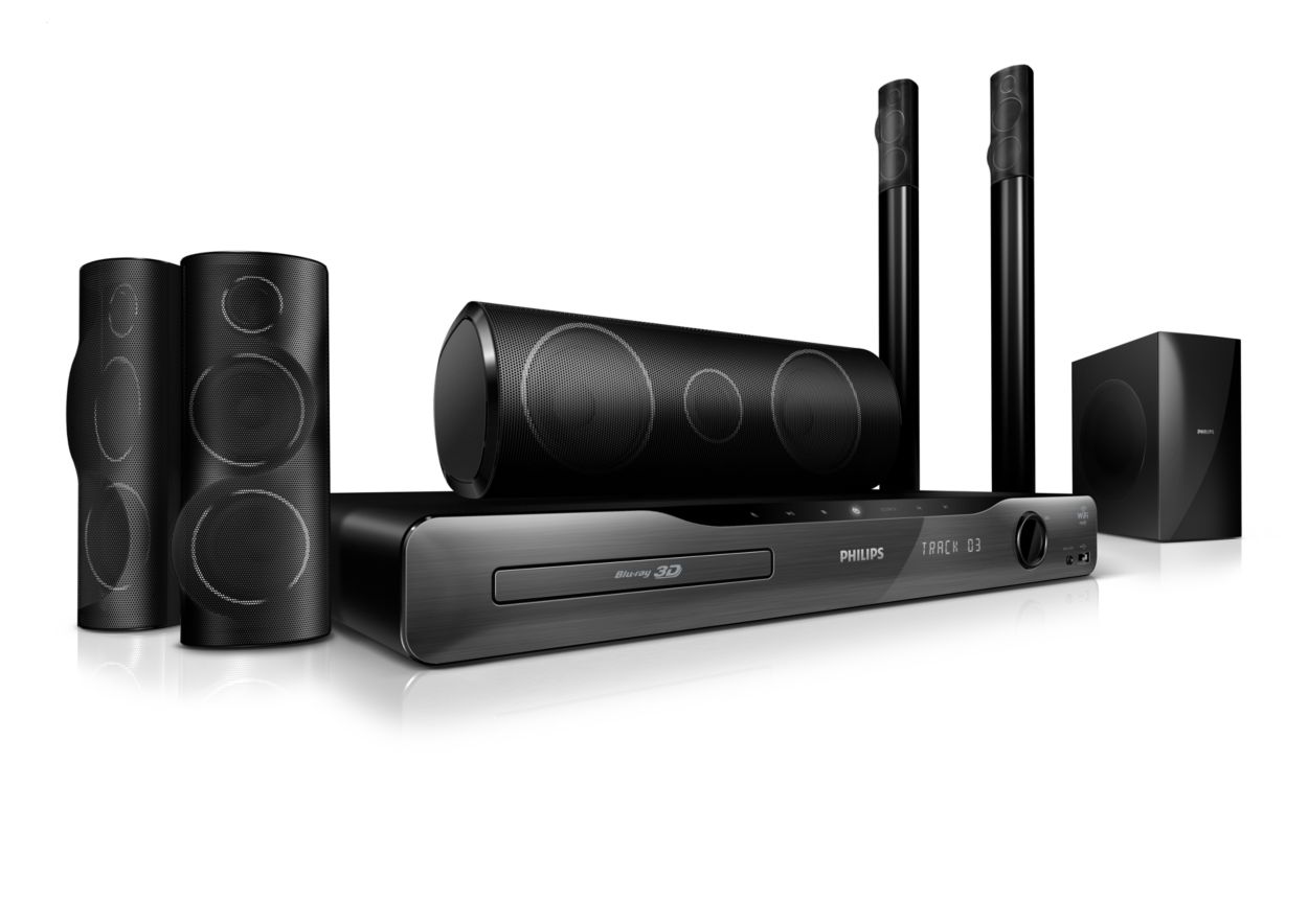 Enjoy powerful home cinema with 3D Angled Speakers