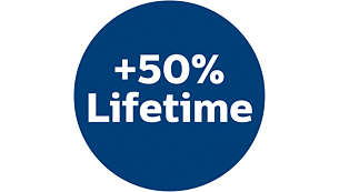 50 % daljša življenjska doba kot pri običajnih papirnatih vrečkah