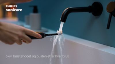 Slik rengjør du børstehodet