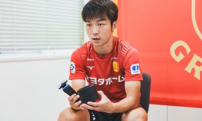名古屋グランパス選手がチームインタビューで日頃のケアとフィットネスのヒントを語る