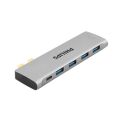 双 USB-C 插座集线器扩展到 5 端口迷你集线器。