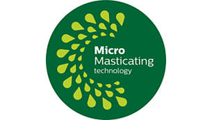 MicroMasticating trækker op til 90 %* ud af frugten