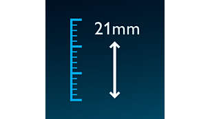 Meget præcise længdeindstillinger (intervaller af 2 mm)