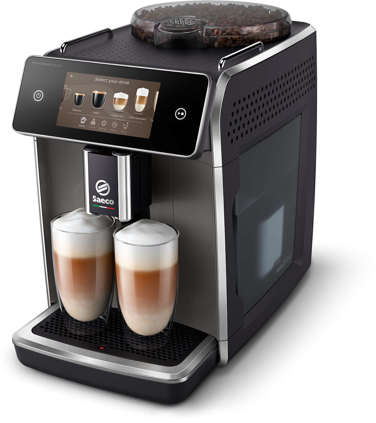 Correctly channel Ruthless GranAroma Deluxe Fully Automatic Espresso Machine SM6682/10 | Saeco