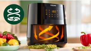  PHILIPS 3000 Series Air Fryer Essential Compact with Rapid Air  Technology, 13-in-1 Cooking Functions to Fry, Bake, Grill, Roast & Reheat  with up to 90% Less Fat*, 4.1L capacity, Black (HD9252/91) 