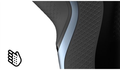 Anti-slip handle for a secure shave