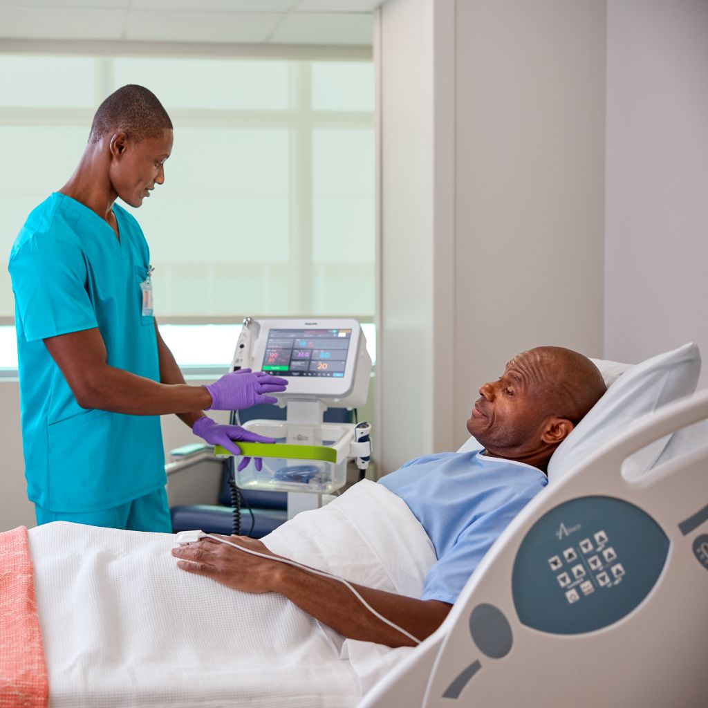 Patient being monitored using vs30 with EWS