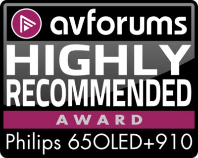 AVForums Highly Recommended Award OLED910