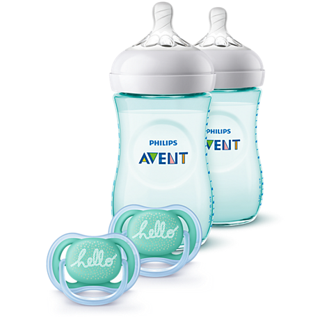 SCD113/24 Philips Avent Natural Baby Bottle Teal Gift Set
