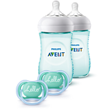Natural Baby Bottle Teal Gift Set