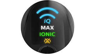 Wygodne tryby pary: DynamiQ, MAX (maks.), IONIC (jonowy) i OFF (wył.)