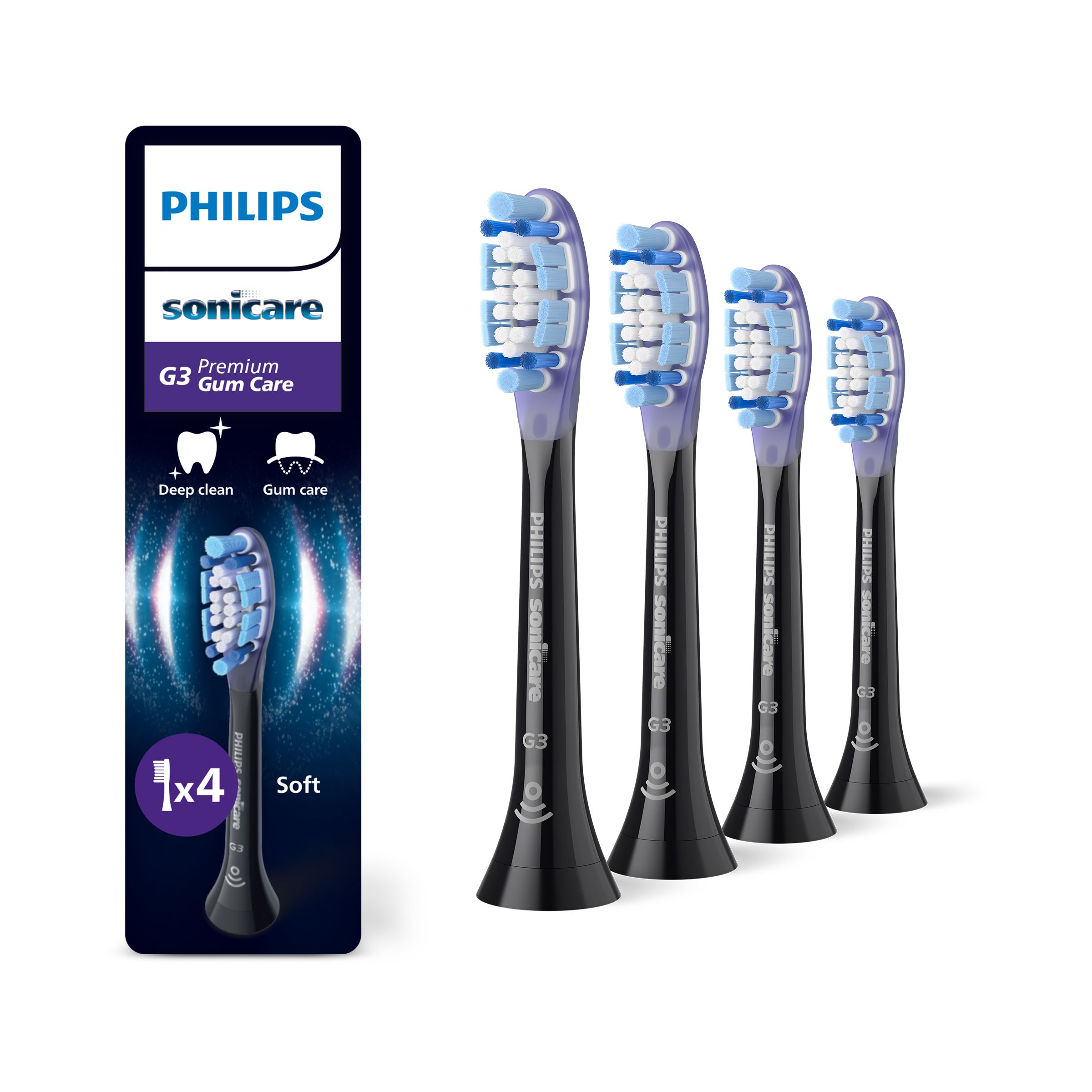 Sonicare Philips Premium Gum Care - Balení 4 ks Hlavic Kartáčku - HX9054/88