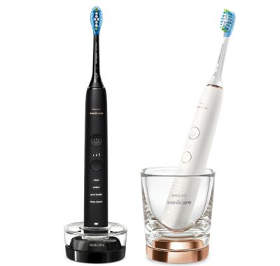 Philips Philips Sonicare DiamondClean 9000 2x Elektrische sonische tandenborstels met app HX9914/57 aanbieding