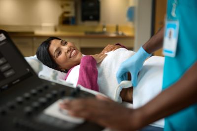 patient receiving ultrasound scan