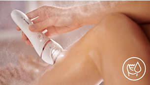 Bezprzewodowe użytkowanie na mokro i na sucho, pod prysznicem lub w wannie