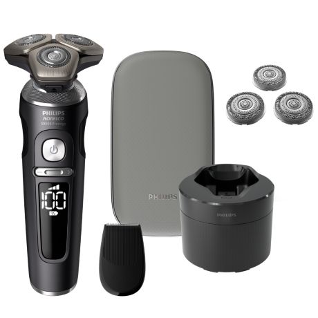 SP9840/90 Philips Norelco Shaver S9000 Prestige Wet & Dry Electric shaver with SkinIQ