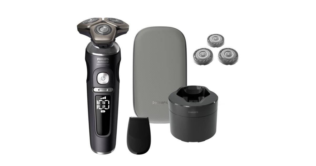 Norelco Shaver S9000 Prestige Wet & Dry Electric shaver with