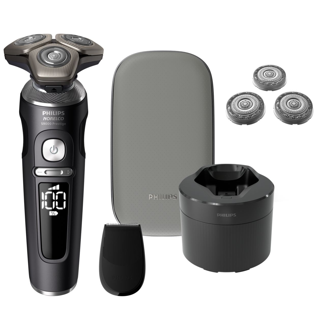 Shaver S9000 Prestige SP9840/90 Wet & Dry Electric shaver with 