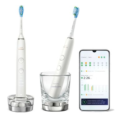 Philips Sonicare DiamondClean 9000 2-pack sonic electric toothbrush with chargers & app