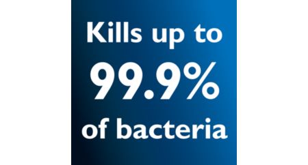 Steam kills up to 99.9% of bacteria and germs