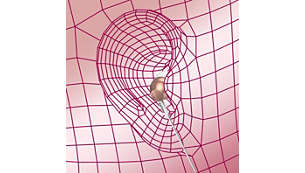 橢圓形導音管耳塞，提供符合人體工學的舒適貼合感
