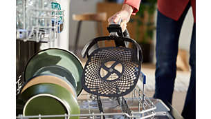 Dishwasher proof parts for easy cleaning
