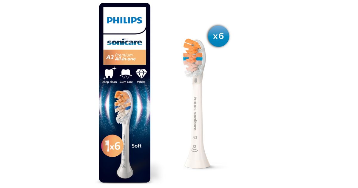 Philips Sonicare Premium All-in-One 6-balenie kefkových nadstavcov HX9096/87 - hlavný produktový obrázok Philips