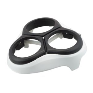 Keeps shaving heads in position