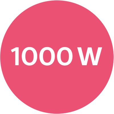 1000W power for gentle drying