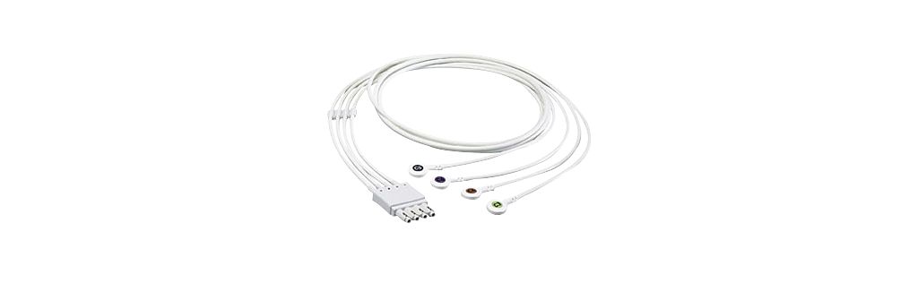 4-adr. Elek.kabel, Druckknopf Elektrodenkabel