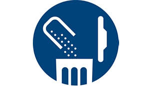 Vylepšená prachová nádoba pro hygienické vyprazdňování