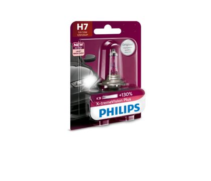 Philips H7 VisionPlus Upgrade Headlight Bulb with up to 60% More Vision, 2  Pack