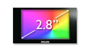 7.1cm/2.8" QVGA LCD color display for superb video enjoyment