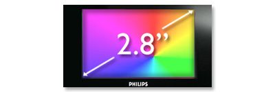 7.1cm/2.8" QVGA LCD color display for superb video enjoyment