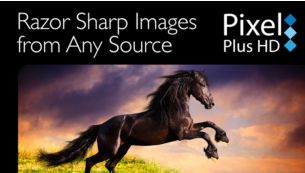 3P com Pixel Plus HD para mais detalhes, profundidade e nitidez
