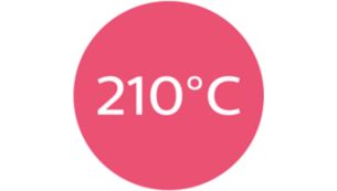 Température de 210 °C pour des résultats impeccables