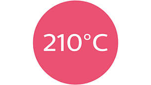 Temperatura de 210 °C para un resultado perfecto
